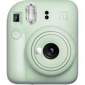 Resim Instax Mini 12 Yeşil Fotoğraf Makinesi ve Şeffaf Kılıf Seti 