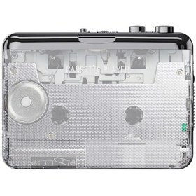 Resim Jeemson Transparent Cassette Player - Portable Mp3 Dönüştürücü, Otomatik Ters Çalma, Kulaklık Ve Yazılım Dahil, Usb/batarya Beslenimi 