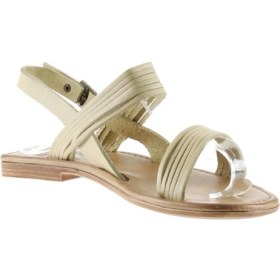 Resim Bueno Shoes Sarı Deri Kadın Düz Sandalet 