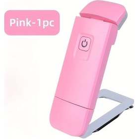 Resim Xuweiwei Pembe Mini Katlanır Kitap Okuma Lambası 3 Renk 3 Parlaklık Usb Şarj Pembe 