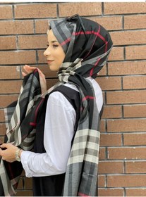 Resim Burberry Şal Siyah Kırmızı Siyah 