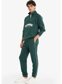 Resim Defacto Regular Fit Beli Bağcıklı Cepli Paçası Lastikli Jogger Eşofman Altı E9664ax25augn536 Yeşil 