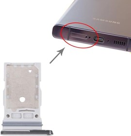Resim Samsung S23 Ultra Uyumlu Sim Tepsisi Sim Kart Yuvası Siyah - Gri 