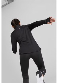 Resim Puma Run Favourite Siyah Kadın Fermuarlı Eşofman Üstü 52317001 Siyah 