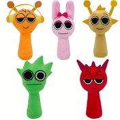 Resim Yaratıcı Ritim Kutusu Peluş Oyuncak Bebekler - Kulaklıklı ve İfade Dolu Gözlerle 6 Canlı Karakterli Çizgi Film Figürleri, 0 Yaş ve Üzeri Çocuklar İçin Yumuşak Polyester Doldurulmuş Hayvanlar, Kızlar ve Erkekler için Tatil Hediyeleri 