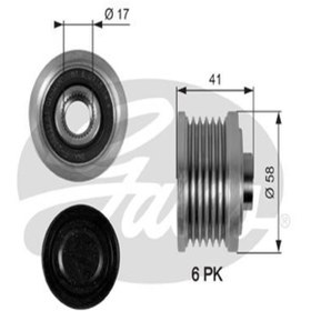 Resim GATES Oap7052 Alternator Kasnagi ( Fiat : Doblo 1.6jtd 10-/bravo Iı -punto 12759596 77364725 (wa845421) 