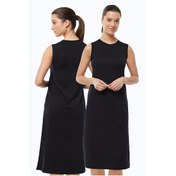 Resim Malabadi Kadın Siyah 2 Li Set Uzun Kolsuz Elbise Astarı Modal Kombinezon 2m1049 Siyah 