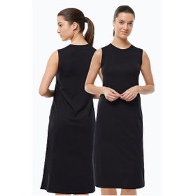 Resim Malabadi Kadın Siyah 2 Li Set Uzun Kolsuz Elbise Astarı Modal Kombinezon 2m1049 Siyah 