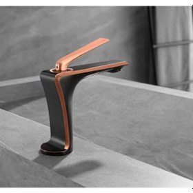 Resim Narcyz Banyo Lavabo Bataryası Bakır - Siyah 