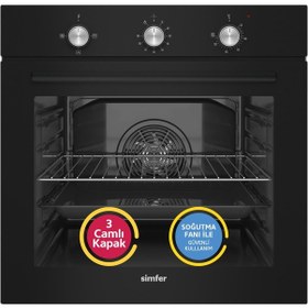 Resim Simfer SB8228 - T3046 - SD8722 Trend Mekanik Siyah 3'lü Ankastre Set 