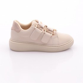 Resim Dgn Kadın Aksesuarlı Kemer Detaylı Sneakers Ayakkabı Bej İpek 12211639101 