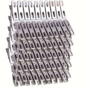 Resim 100 adet Paslanmaz Çelik Giysi Tokası - Ağır Hizmet Tipi Kaymaz Rüzgar Geçirmez Metal Tokalar, Çamaşır, İç Çamaşırı, Çoraplar için - Dayanıklı Paslanmaz Dış Mekan/İç Mekan Kullanımı, Sağlam Toka Tasarımı, Kaymaz Yapı, Çorap Organizasyonu, Çamaşır Aksesuarları, İç Mekan Güvenli Tutma, Sağlam Toka Tasarımı, Kaymaz Yapı, Çorap Organizasyonu, Giysi Tokaları 