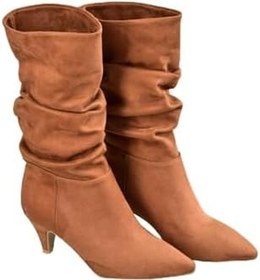 Resim fox SHOES L404810609 Kısa Topuklu Büzgülü Kadın Bot 
