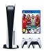 Resim Sony Playstation 5 Diskli Oyun Konsolu + 2. Dualsense Kol + Pes 2021 (İthalatçı Garantili) 