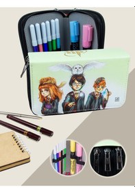 Resim Kalem Kutusu Anime-manga Harry Potter Temalı Orginazer Üç Bölmel 