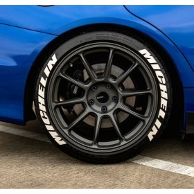 Resim Bombtire Motosiklet Uyumlu 3D Lastik Yazısı Michelin Full Beyaz 