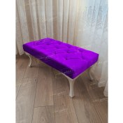 Resim AldaGelsin 110 cm Kapitoneli Ayak Ucu Kapı Önü Antre Bench Puf 