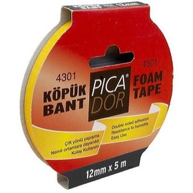 Resim Picador Çift Taraflı Bant Köpük Rulo Askılı 12Mmx5M 4301 