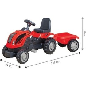 Resim Shoplandu Çocuklar için Römorklu Traktör Pedallı 