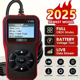 Resim 2025 OBD2 Tarayıcı, 6.1cm LCD Ekran ile - Motor Sorunlarını Çözme İçin Gelişmiş Teşhis Aracı, 1996'dan Beri 96'dan Fazla Modeli Destekler, CAN ve Canlı Veri Fonksiyonelliği İçerir, Pil Gerektirmez, Çok Dilli Kullanıcı Arayüzü | Ergonomik Düğmeler, Arabalar İçin Teşhis Aracı, Kullanıcı Dostu Arayüz, Dayanıklı Yapı 