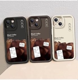 Resim M.TK moveteck İphone 14 Kılıf Yumuşak Renkli Lansman Silikon Coffe Desenli 3d Çıkıntılı Kenarlı Korumalı, Beyaz, Tek Ebat, klas-14-beyaz 