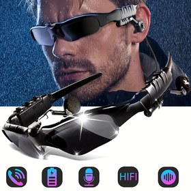 Resim 2-in-1 Kablosuz Gözlükler, Dahili Kulaklıklar - Polarize Gözlükler, Çağrılar ve Müzik için Mikrofonlu Kablosuz Kulaklık, USB-C Şarj Edilebilir, 10W Güç, Bisiklet ve Açık Hava Aktiviteleri için İdeal, Windows için Gözlükler 