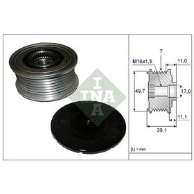 Resim Alternatör Kasnağı Rulmanlı Mercedes Cls C219 -e Serısı W211-s211-w212-s212 -s Serı W220-w221 