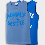 Resim DeFacto Erkek Bebek Bisiklet Yaka Baskılı 2'li Atlet E1267A525HSBE103 