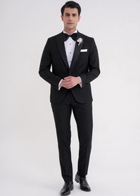 Resim 032 Slim Fit Siyah Altro Takım Elbise - Siyah / SİYAH - 52 