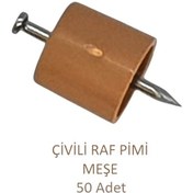 Resim Çivili Raf Pimi Meşe 50 Adet Meşe 