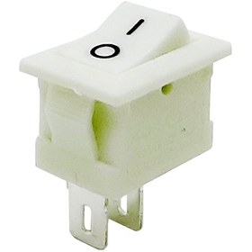 Resim Be-120B Mini Işıksız Anahtar 2 Bacaklı Beyaz Çapı 13X18Mm 
