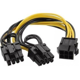 Resim 30 cm 6 pin pci express dişi to 6+2 8 pin kablo 30 cm 6+2 power güç kablosu 