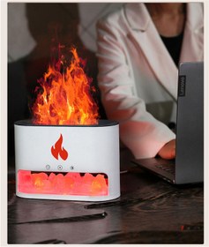 Resim WASHA 3d Alevli Oda Hava Nemlendirici Himalaya Tuzlu Aroma Difizör 250 ml Ultrasonik Koku Cihazı 