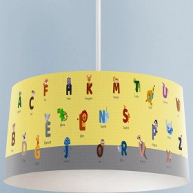 Resim Mekta Home Eğitici Harf ve Hayvan Figürlü Avize 