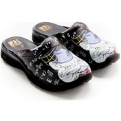 Resim Kelebek Desenli Comfortflex Taban Sabo Terlik Siyah 