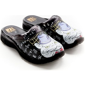 Resim Kelebek Desenli Comfortflex Taban Sabo Terlik Siyah 