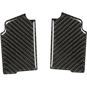 Resim Dashanshop Ford Mustang Gt 2015-2021 Kapı Kolu Karbon Fiber Stil Siyah İç Aksesuar Dekorasyon 