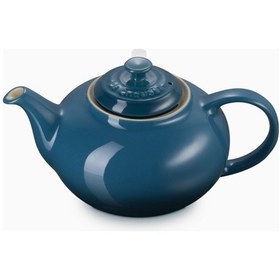 Resim Le Creuset Paslanmaz Çelik Süzgeçli Seramik Çaydanlık, 1.3l Lacivert 