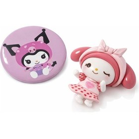 Resim Kuromi Ve My Melody Şeffaf Bölmeli Kalemlik Pembe 
