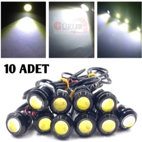 Resim 10 Adet Kartal Göz Led 12v Beyaz Ayna Altı Led Işık 