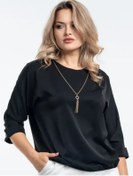 Resim Meriline Style Şık Büyük Beden Bluz 275595944 Siyah 