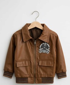 Resim neocotton Suni Deri Astarlı Pilot Çocuk Montu 