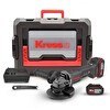 Resim Kress KUH10.2 20 Volt 4.0Ah. Li-Ion Çift Akülü 125 MM Kömürsüz Profesyonel Şarjlı Devir Ayarlı Avuç Taşlama 