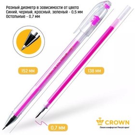 Resim Fatih Crown Hı Jell Roller Kalem Hjr-500h Color Pink Çok Renkli 