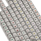 Resim 1 adet 304 Paslanmaz Çelik Yıldız Tokaları - İtalyan Modülü DIY Takı Yapım Malzemeleri, Bilezikler Kolyeler Küpeler için Çok Renkli Yıldız Süsleri 