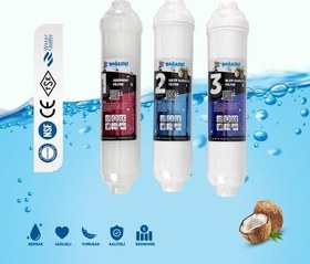 Resim KAPALI KASA İNLİNE SU ARITMA CİHAZI 3 LÜ FİLTRE SETİ 