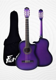 Resim Cg-3901prs Klasik Gitar 4/4 Sap Ayarlı Kesik Kasa Full Set Mor 