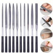 Resim Mini Törpü Seti - Seramik, Ahşap ve Takı için Uygun Ergonomik Siyah Saplı Hassas Elmas Törpüler ile Küçük Projeler İçin Cilalama ve Oyma İşleri, İnce Görevler İçin İdeal 