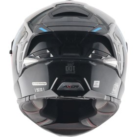 Resim Axor Brutale Kryptıc Full Face Parlak Siyah Mavi 