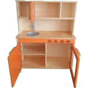 Resim Woodnjoy Wood & Joy Doğal Ahşap Mutfak Evcilik Seti Oyuncak Seti 